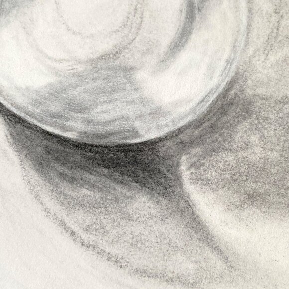 Special Pearl Original Charcoal Drawing Wall Art 11x14in Matted Frame Ready Blac - Picture 8 of 9